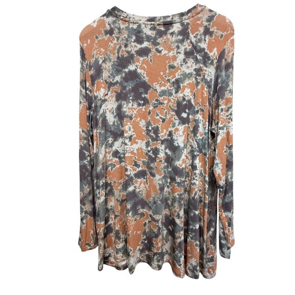 LOGO  Lori Goldstein Boho Top Large  Long Sleeve Tunic Tee w/ Pockets NWOT - Picture 9 of 10